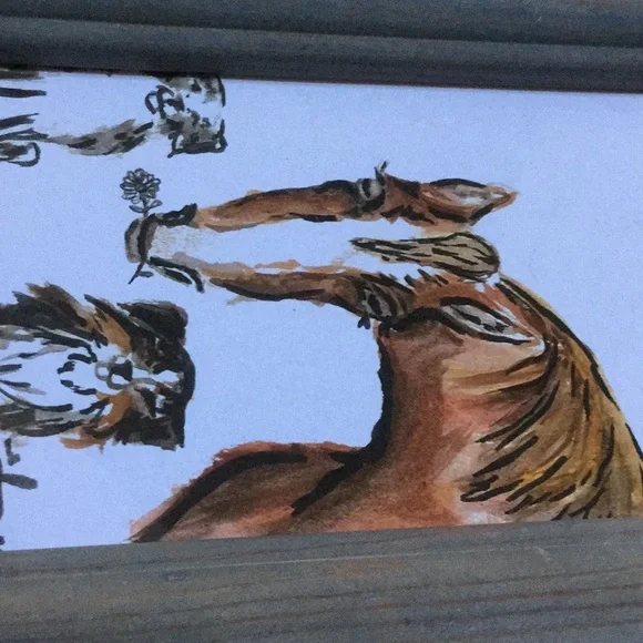 Artisan print artwork farmer’s market horse dog pet animal artwork cowgirl farm - Picture 5 of 8